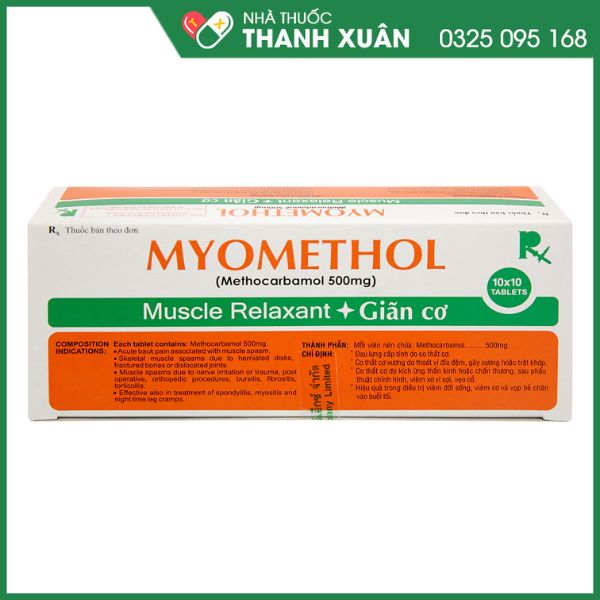 Myomethol thuốc điều trị co thắt cơ